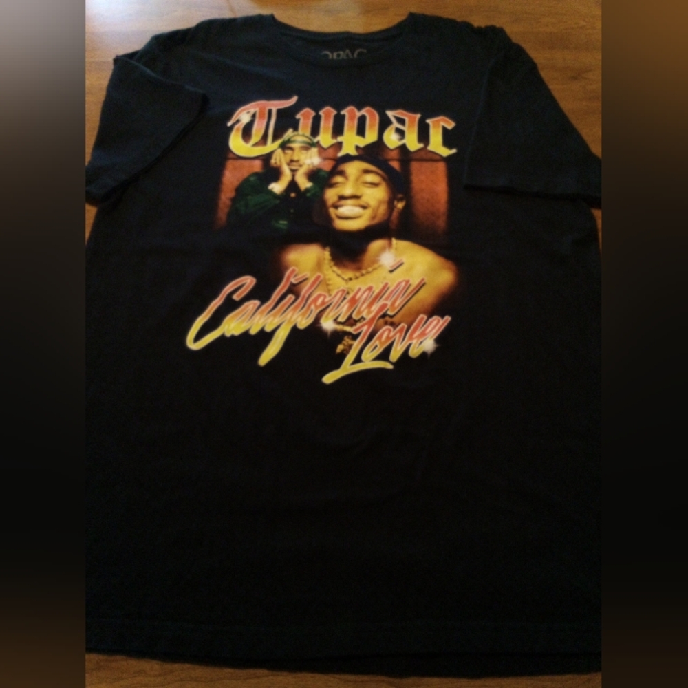 Tupac California Love Black Size Large Graphic T-Shirt